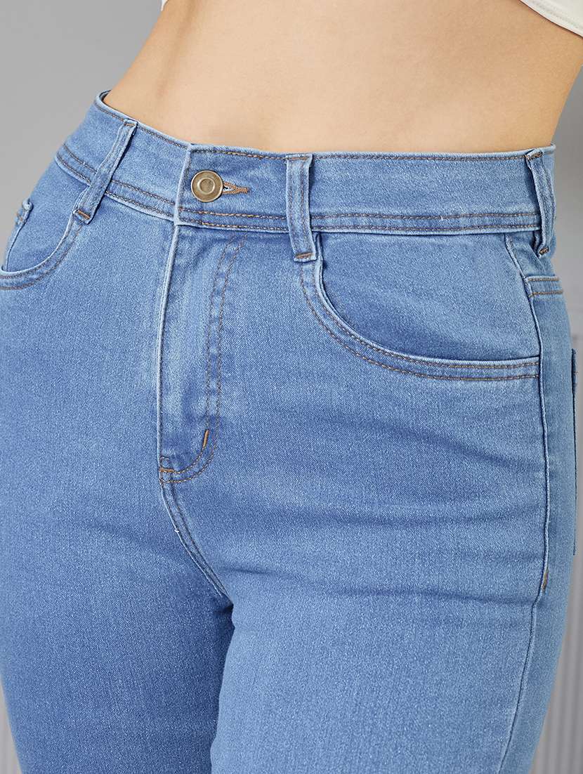 women solid high rise skinny fit jeans - 22362299 -  Standard Image - 4