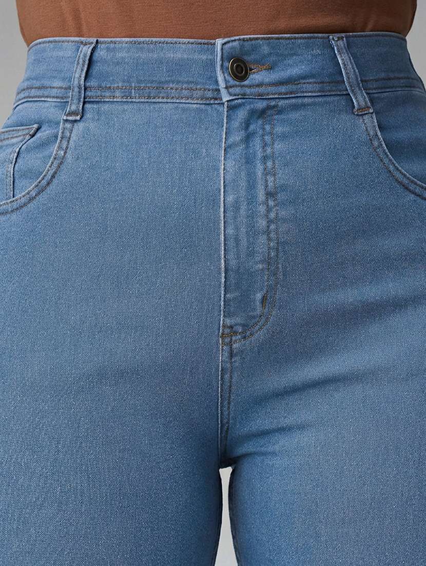 womne plus size solid high rise slim fit jeans - 22362303 -  Standard Image - 4