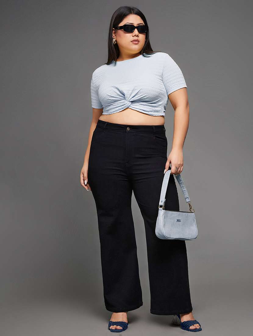 womne plus size solid high rise bootcut jeans - 22362325 -  Standard Image - 4