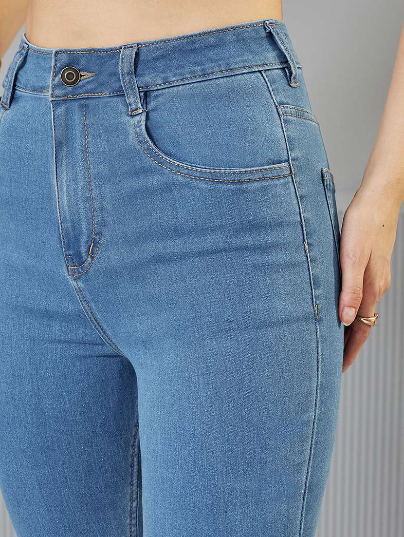 women solid high rise skinny fit jeans - 22362332 -  Standard Image - 4