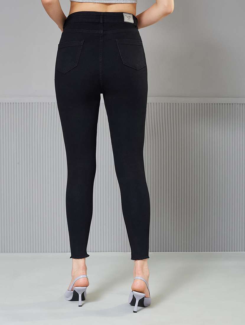 women solid high rise skinny fit jeans - 22362334 -  Standard Image - 1