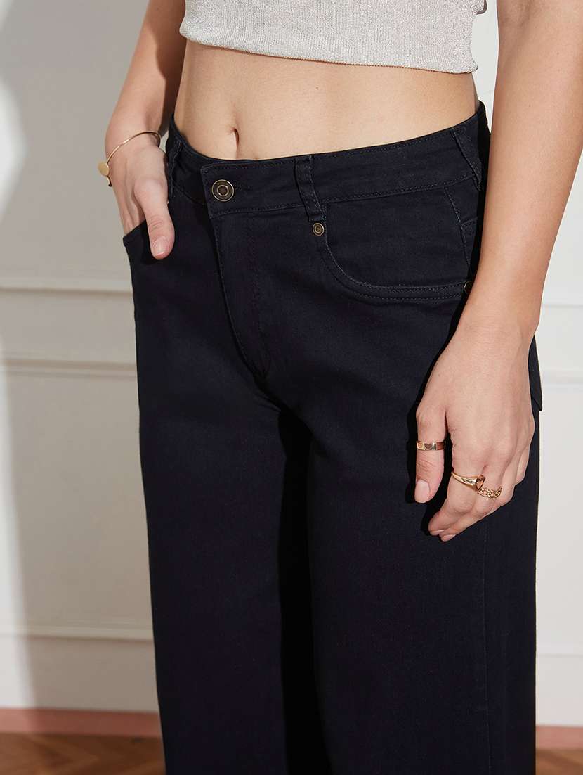 women solid mid rise bootcut jeans - 22362338 -  Standard Image - 4