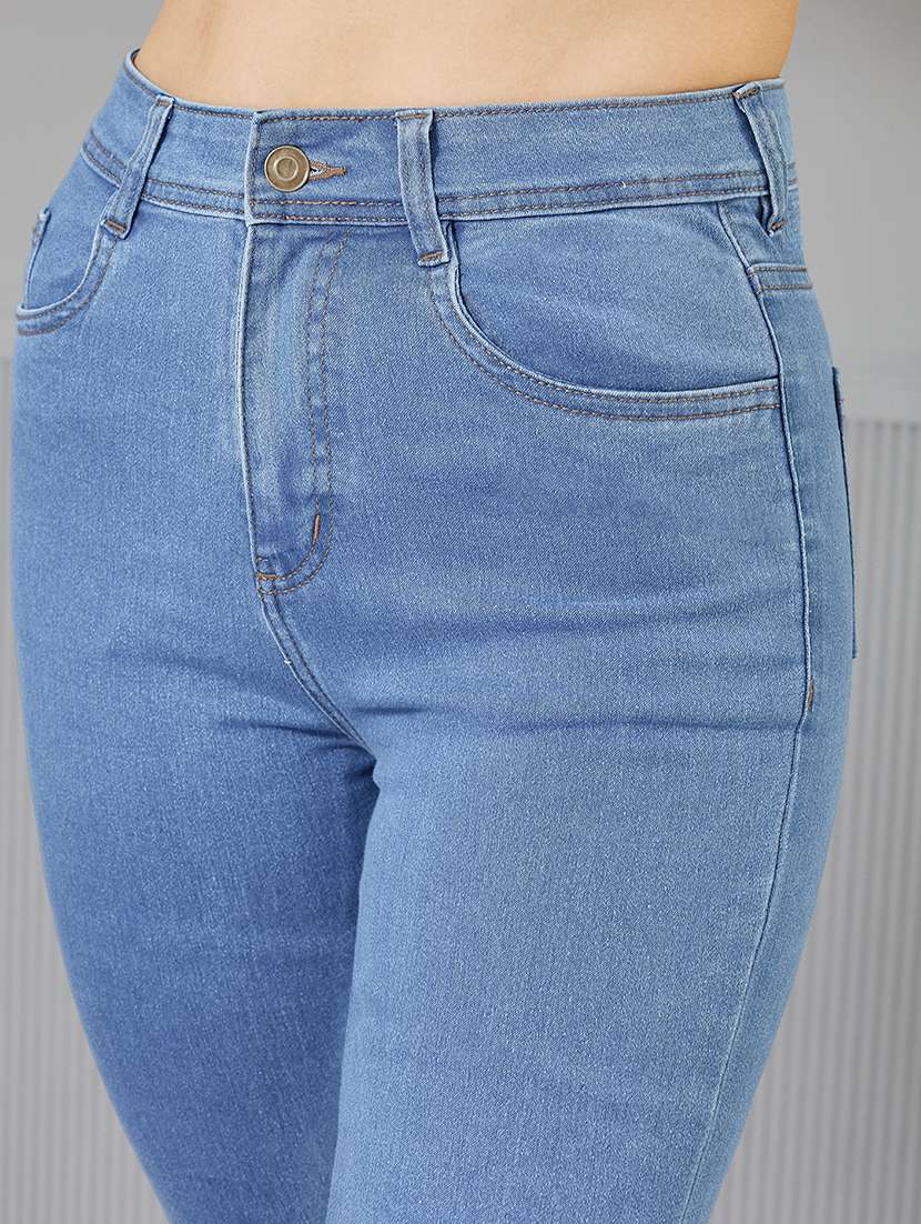 women solid high rise skinny fit jeans - 22362342 -  Standard Image - 4