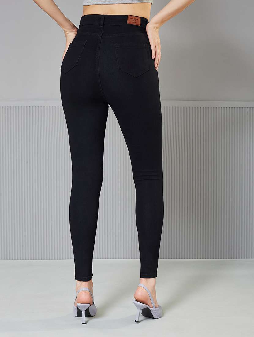 women solid high rise skinny fit jeans - 22362348 -  Standard Image - 1
