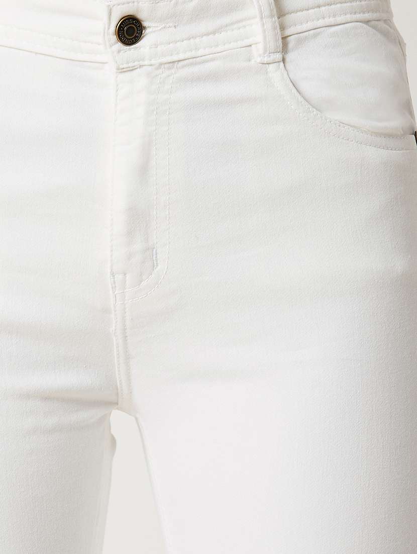 women solid high rise skinny fit jeans - 22362359 -  Standard Image - 4