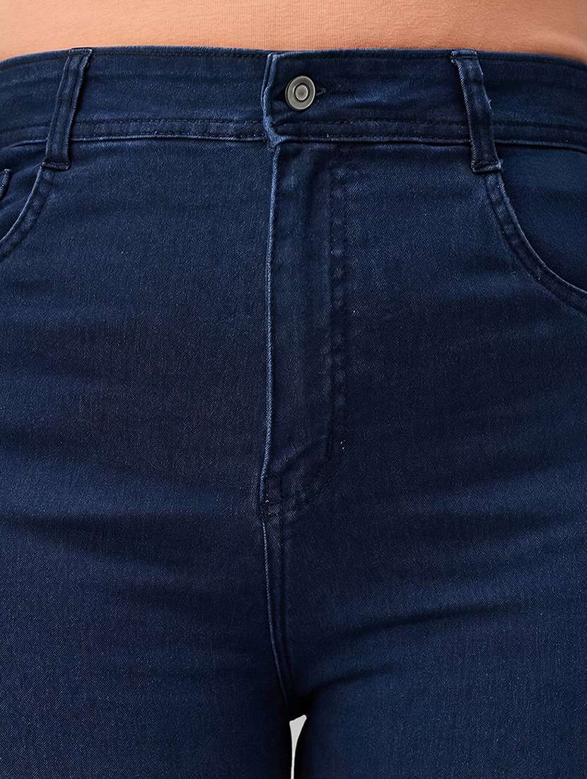 womne plus size solid high rise slim fit jeans - 22362362 -  Standard Image - 4