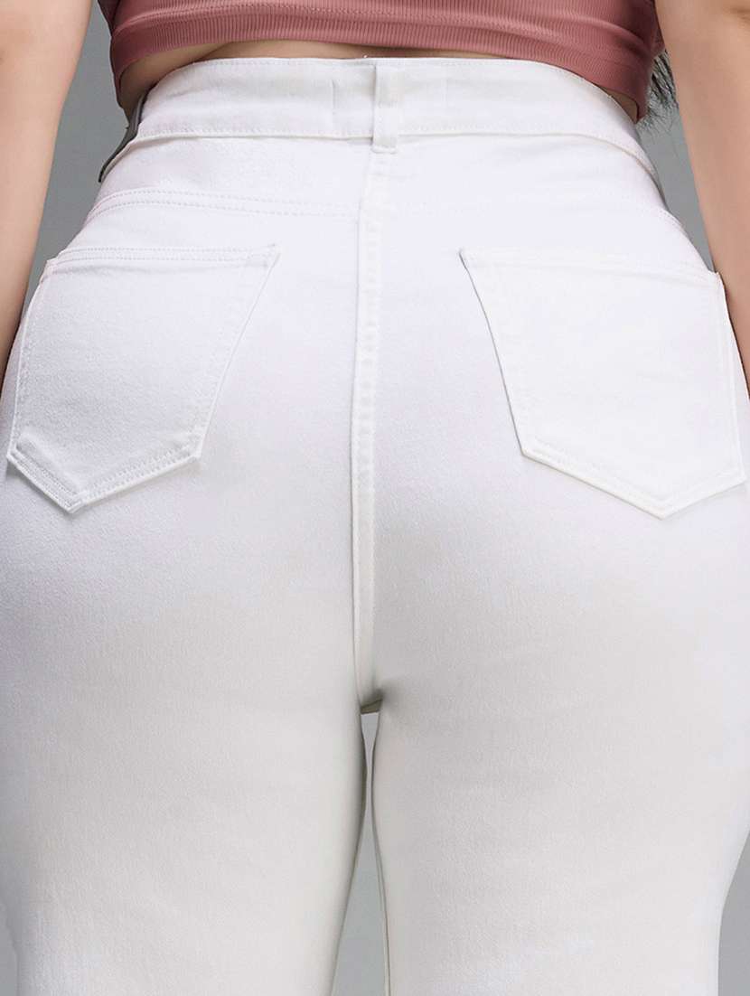 womne plus size solid high rise bootcut jeans - 22362365 -  Standard Image - 4