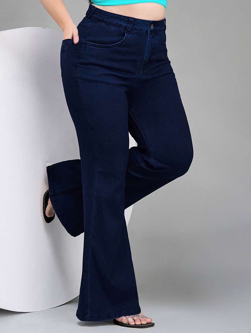 womne plus size solid high rise bootcut jeans - 22362398 -  Standard Image - 1