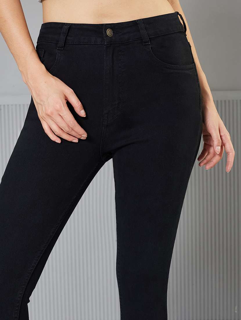 women solid high rise slim fit jeans - 22362405 -  Standard Image - 4