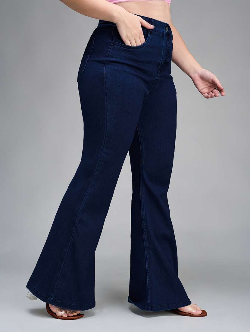 womne plus size solid high rise bootcut jeans - 22362475 -  Standard Image - 1