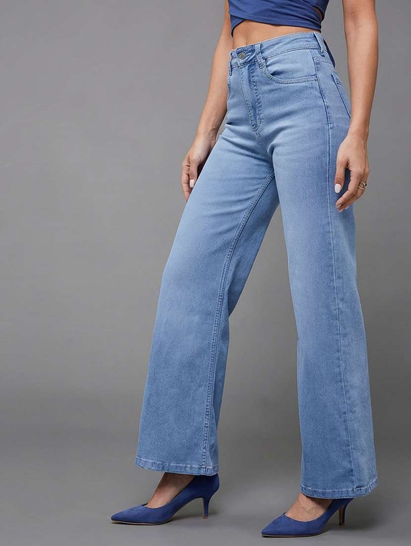 women solid high rise bootcut jean - 22362484 -  Standard Image - 1