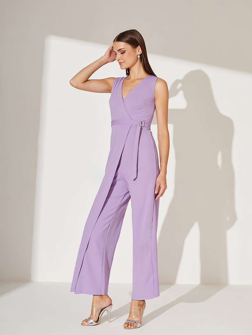 women lavender solid sleeveless jumpsuit - 22362523 -  Standard Image - 1
