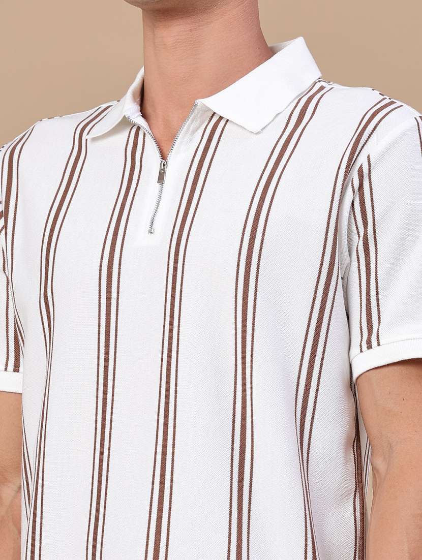 men striped short sleeve regular fit polo t-shirt - 22362859 -  Standard Image - 1