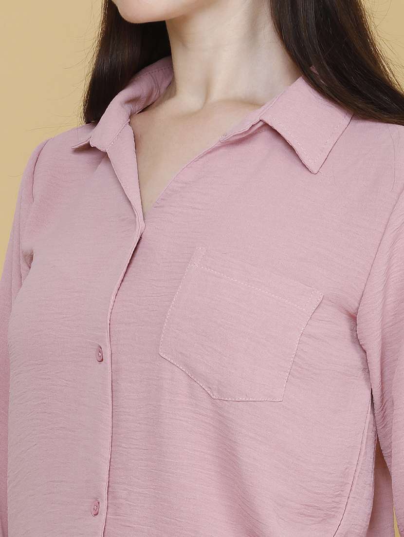 Women Solid Long Sleeves Regular Shirt - 22362903 -  Standard Image - 1