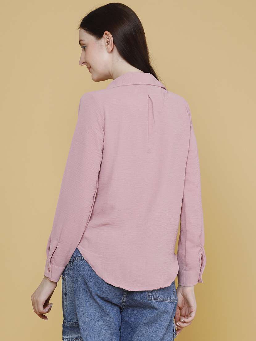Women Solid Long Sleeves Regular Shirt - 22362903 -  Standard Image - 4