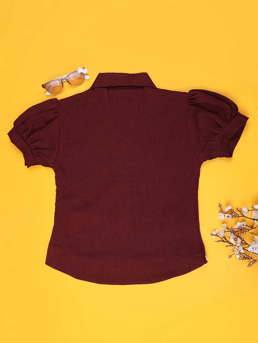 maroon cotton  top - 22362934 -  Standard Image - 1