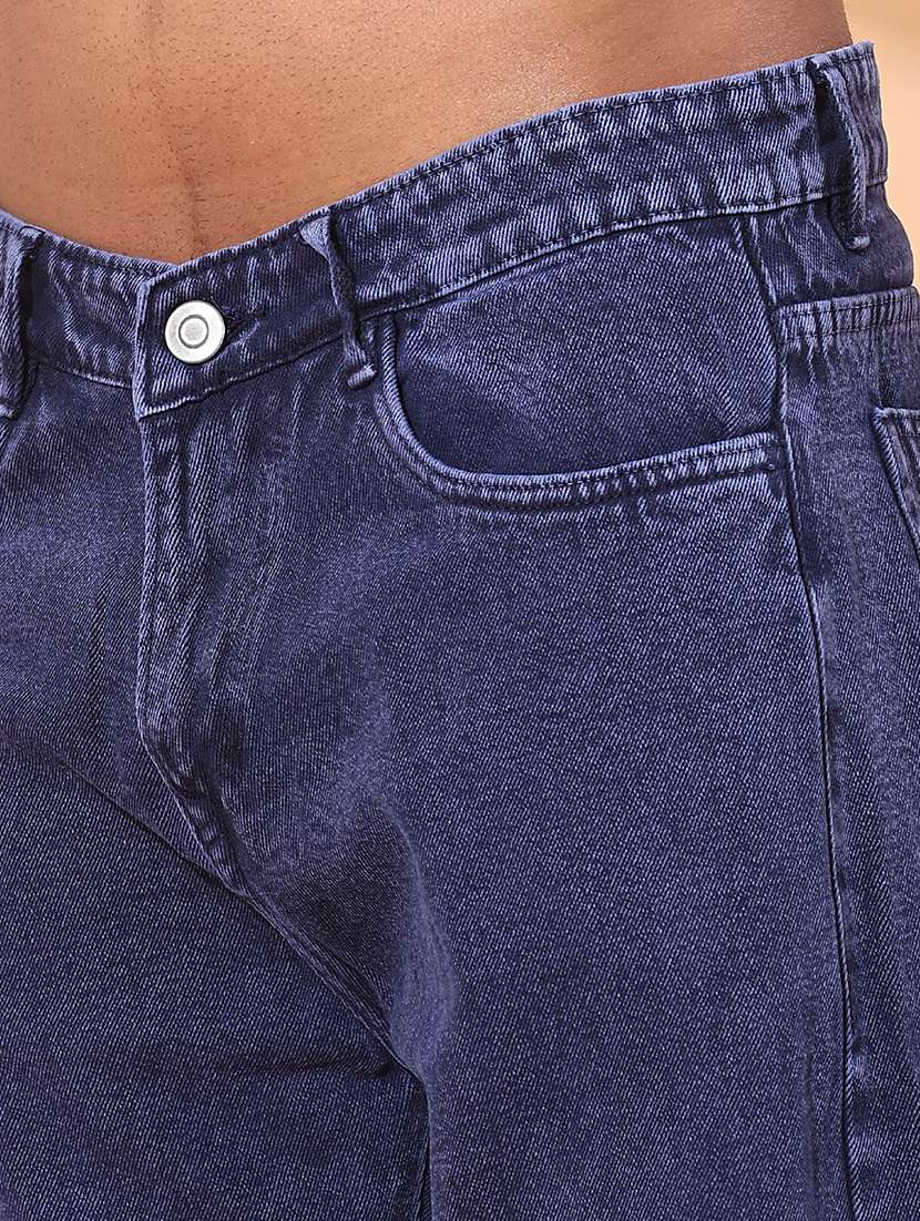 men plain mid rise full length straight jeans - 22363177 -  Standard Image - 1