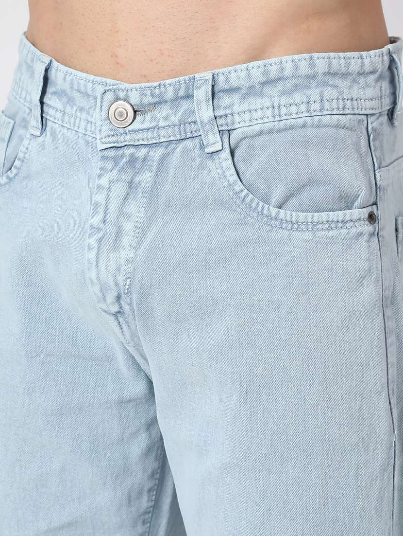 men plain mid rise full length straight jeans - 22363179 -  Standard Image - 1