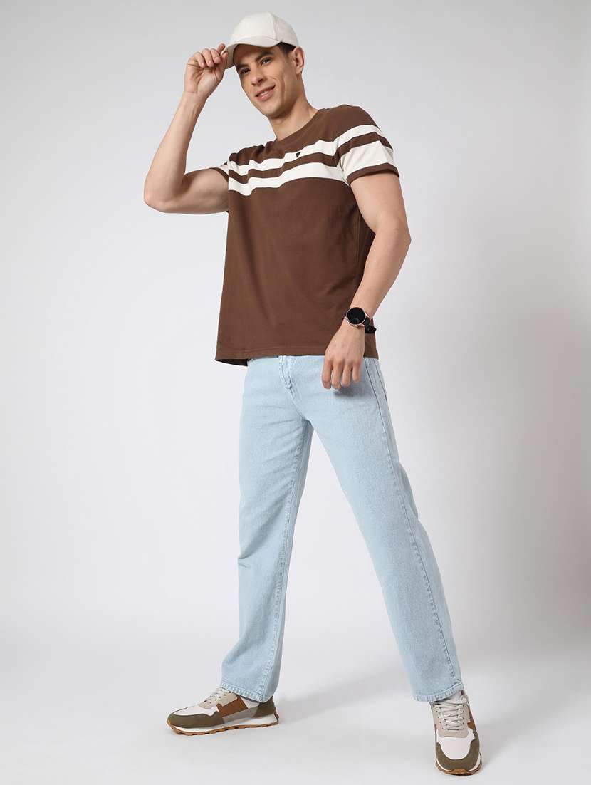 men plain mid rise full length straight jeans - 22363179 -  Standard Image - 4