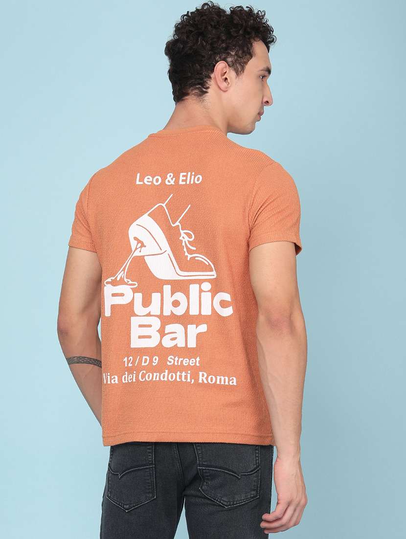 men printed short sleeve regular fit t-shirt