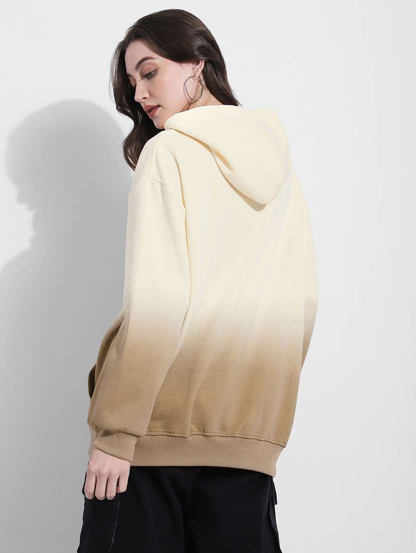 women ombre print long sleeve hooded oversized pullover - 22363230 -  Standard Image - 4