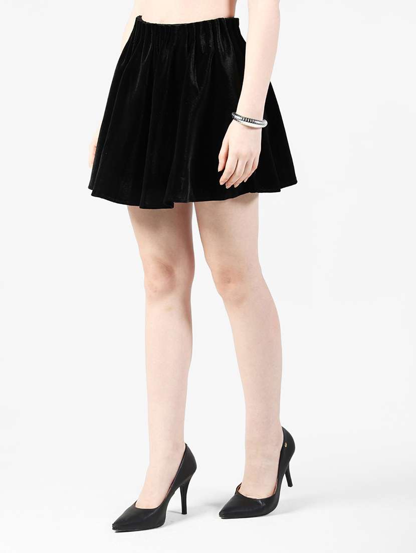 women solid mid rise layered mini skirt - 22363321 -  Standard Image - 1
