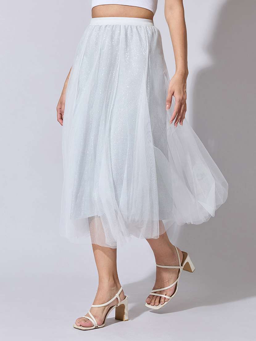 women embellished mid rise flared skirt  - 22363340 -  Standard Image - 1