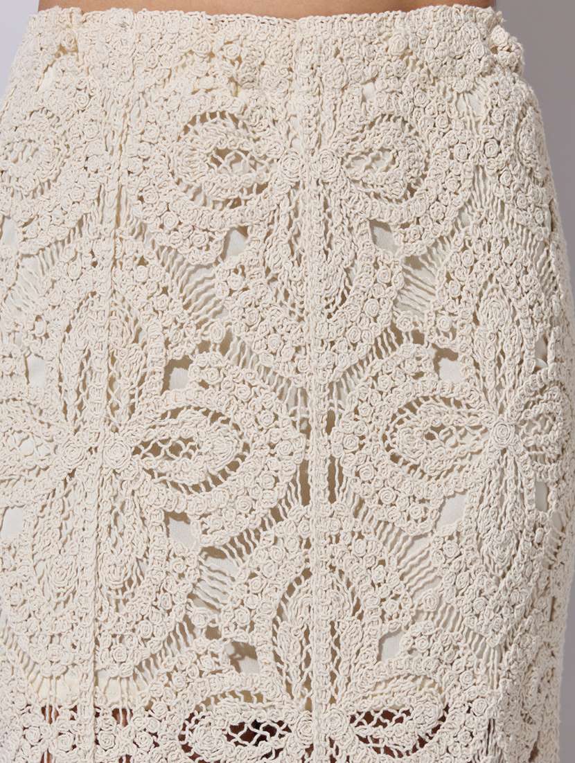 women self designed high rise crochet skirt - 22363349 -  Standard Image - 4