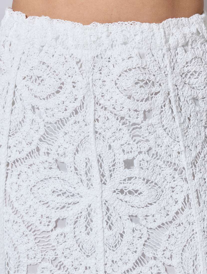 women self designed high rise crochet skirt - 22363350 -  Standard Image - 4