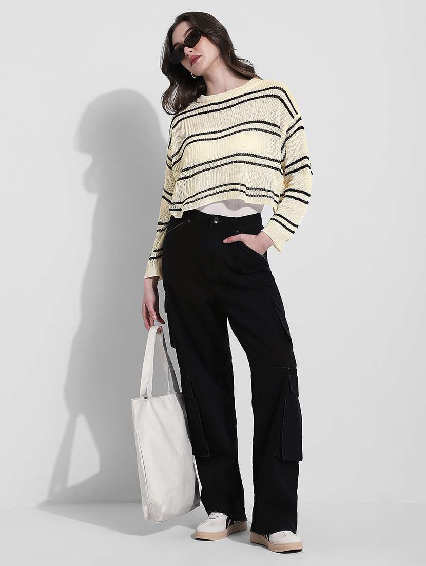 women striped long sleeve top with slip - 22363409 -  Standard Image - 6