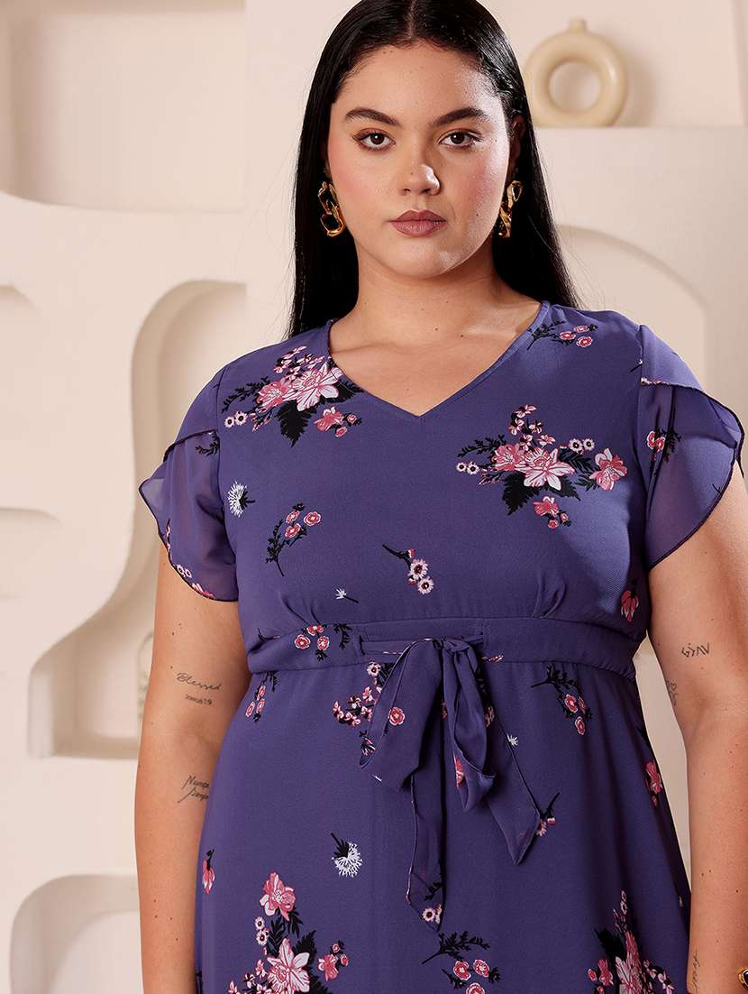 women plus size floral print a-line dress - 22363565 -  Standard Image - 4