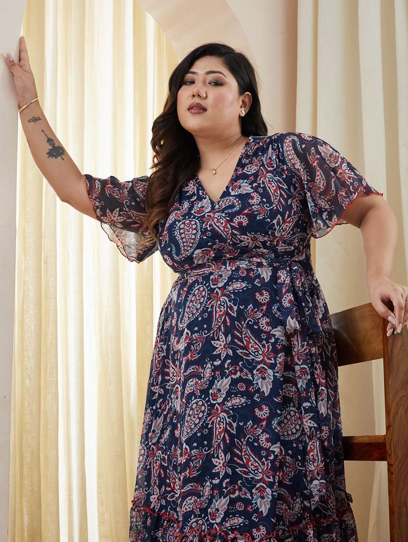 women plus size printed tiered dress - 22363581 -  Standard Image - 4