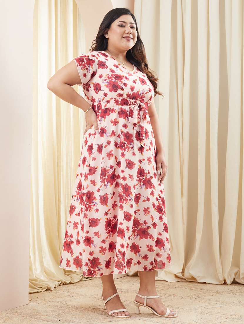 women plus size printed a-line dress - 22363665 -  Standard Image - 1
