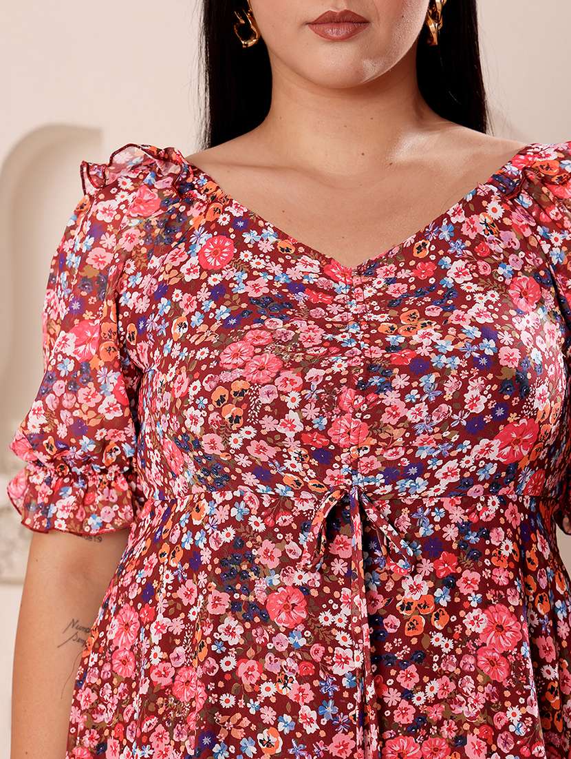 women plus size printed tiered dress - 22363671 -  Standard Image - 4