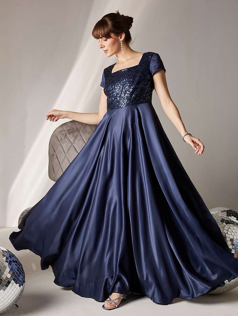 women embellished short sleeve fit & flare dress - 22363672 -  Standard Image - 1