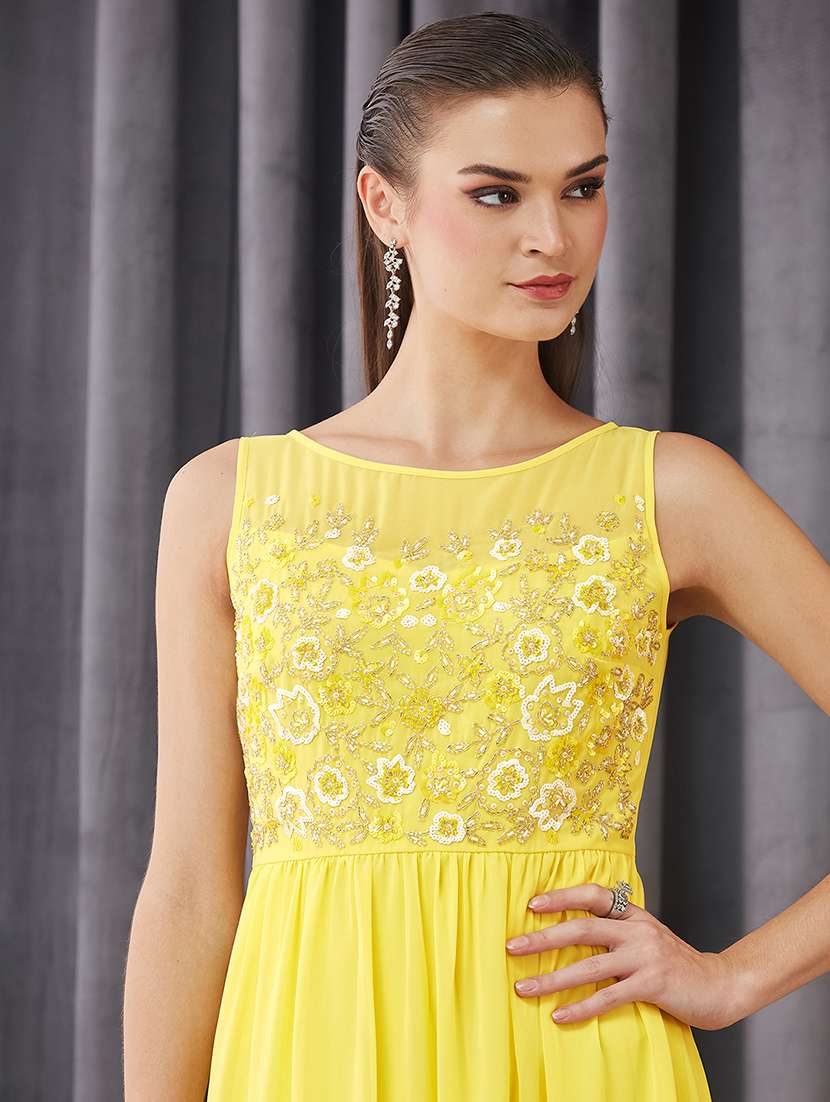 women embellished sleeveless fit & flared dress - 22363680 -  Standard Image - 1