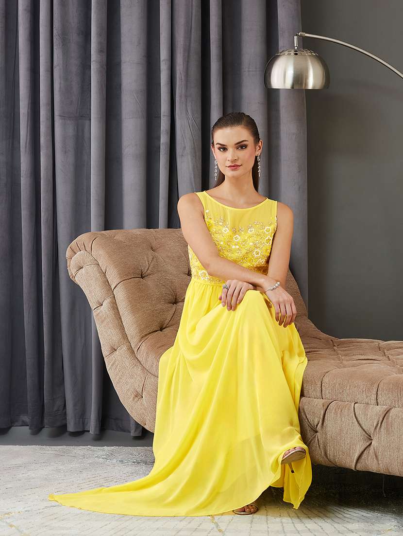 women embellished sleeveless fit & flared dress - 22363680 -  Standard Image - 4