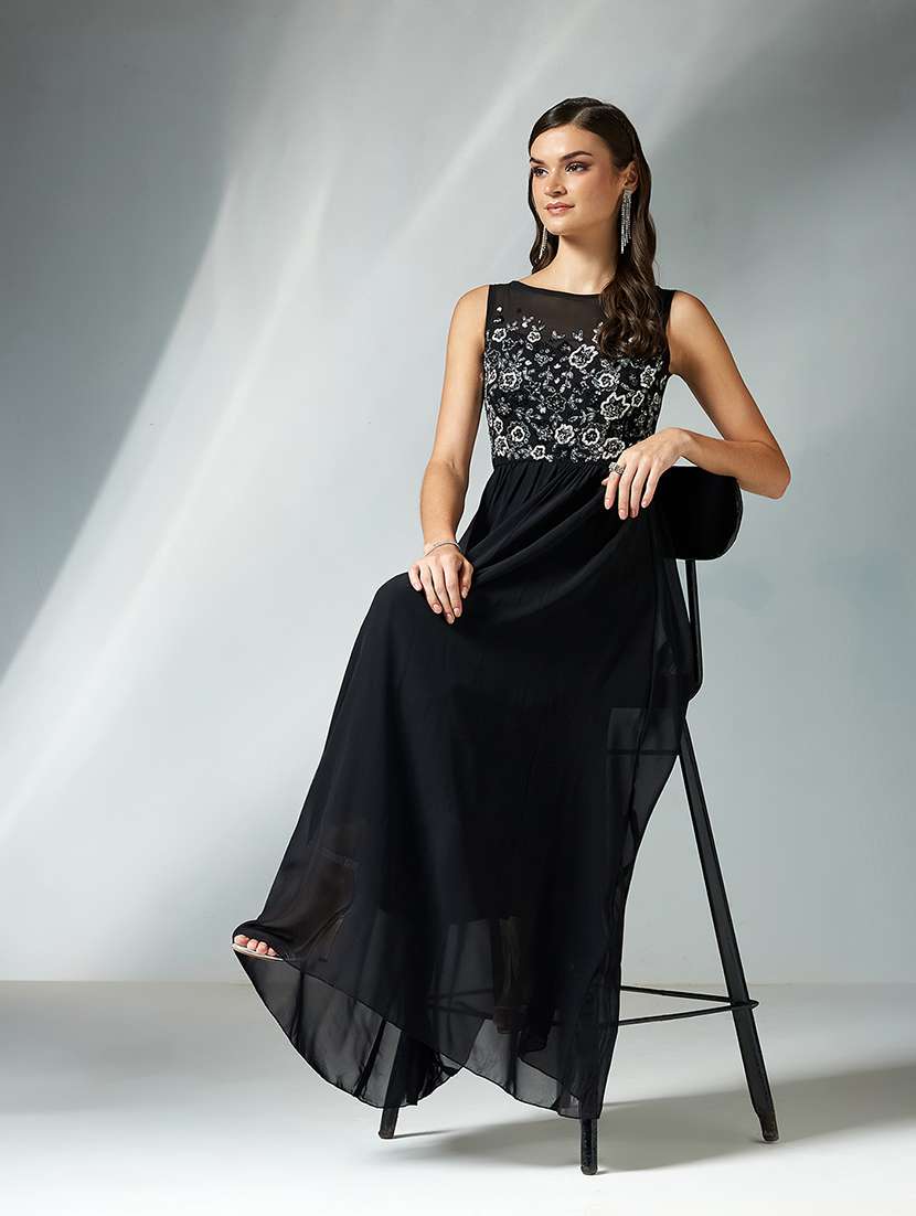 women embellished sleeveless fit & flare dress - 22363713 -  Standard Image - 4