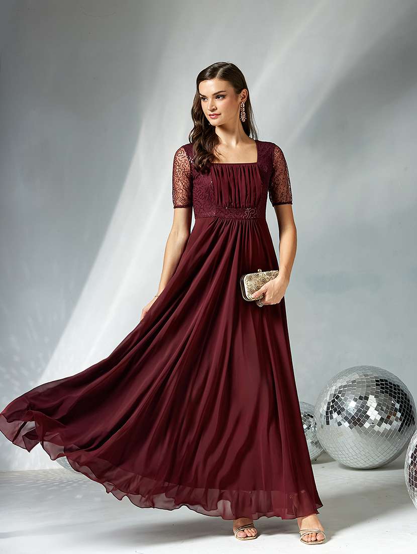 women embellished short sleeve fit & flare dress - 22363739 -  Standard Image - 4