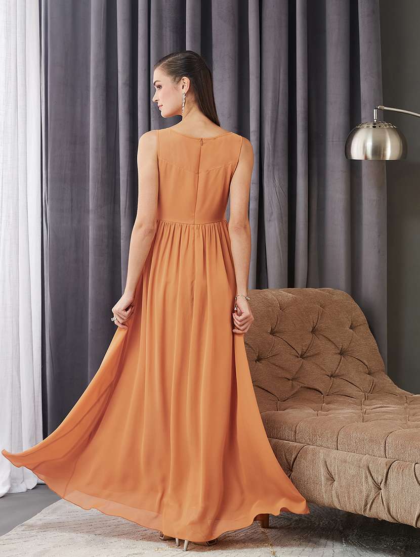 women embroidered sleeveless fit & flare dress - 22363754 -  Standard Image - 4