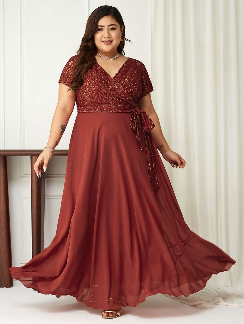 women plus size short sleeve fit & flare dress