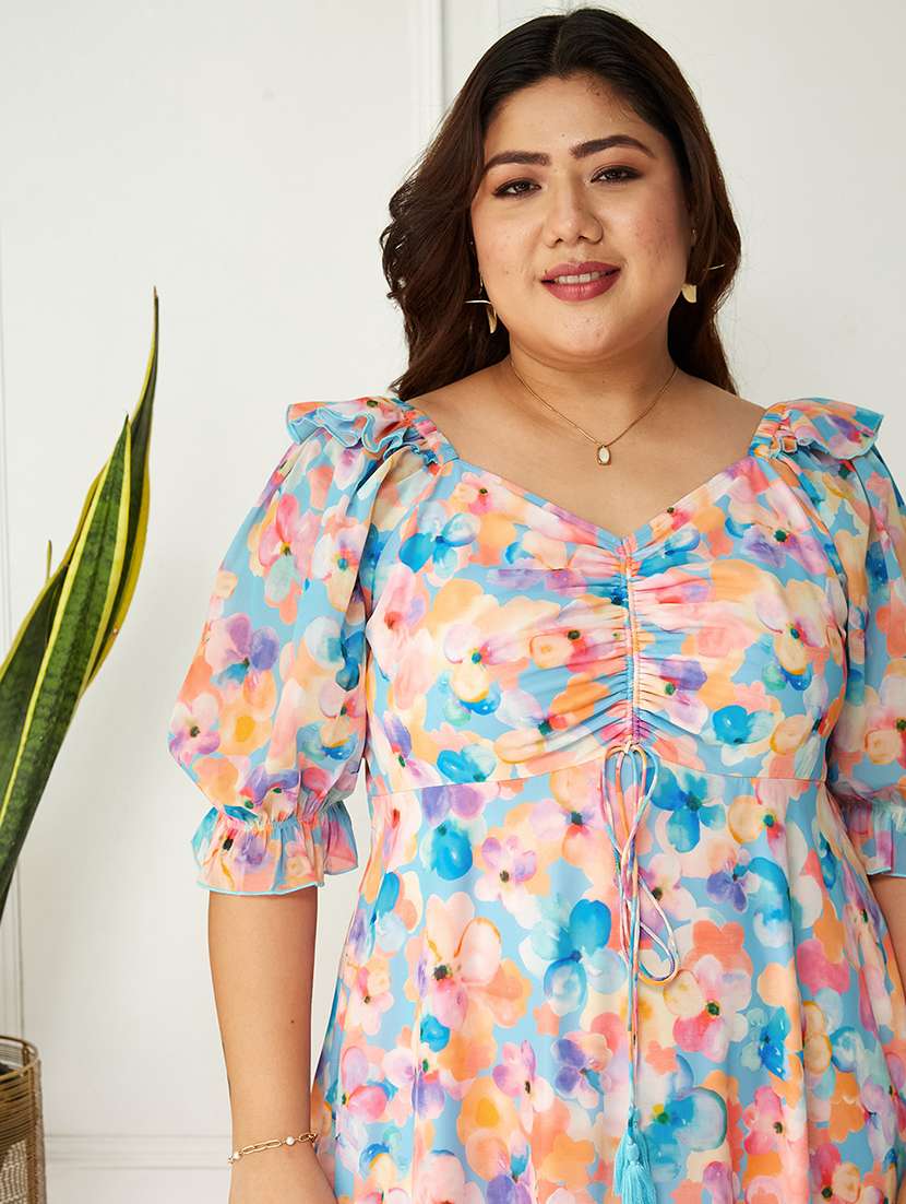 women plus size printed tiered dress - 22363818 -  Standard Image - 4