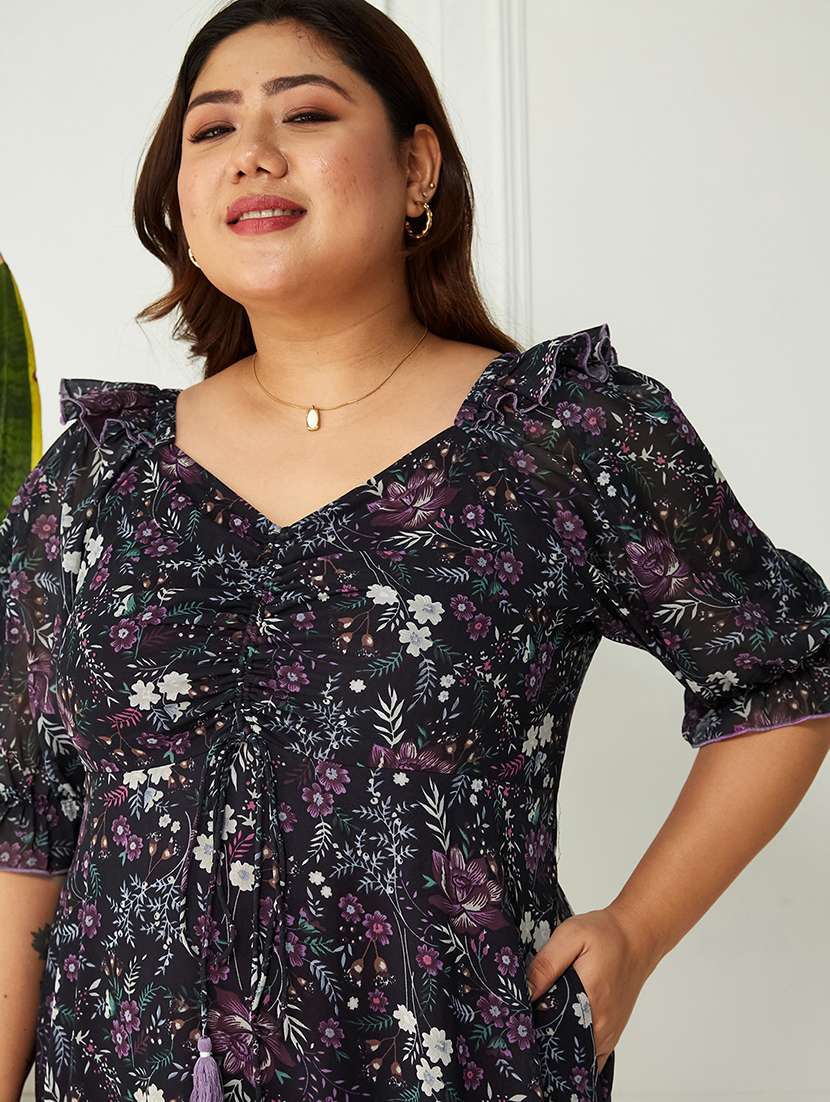 women plus size printed tiered dress - 22363819 -  Standard Image - 4