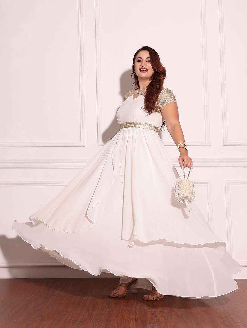 women plus size sequined short sleeve dress - 22363827 -  Standard Image - 1