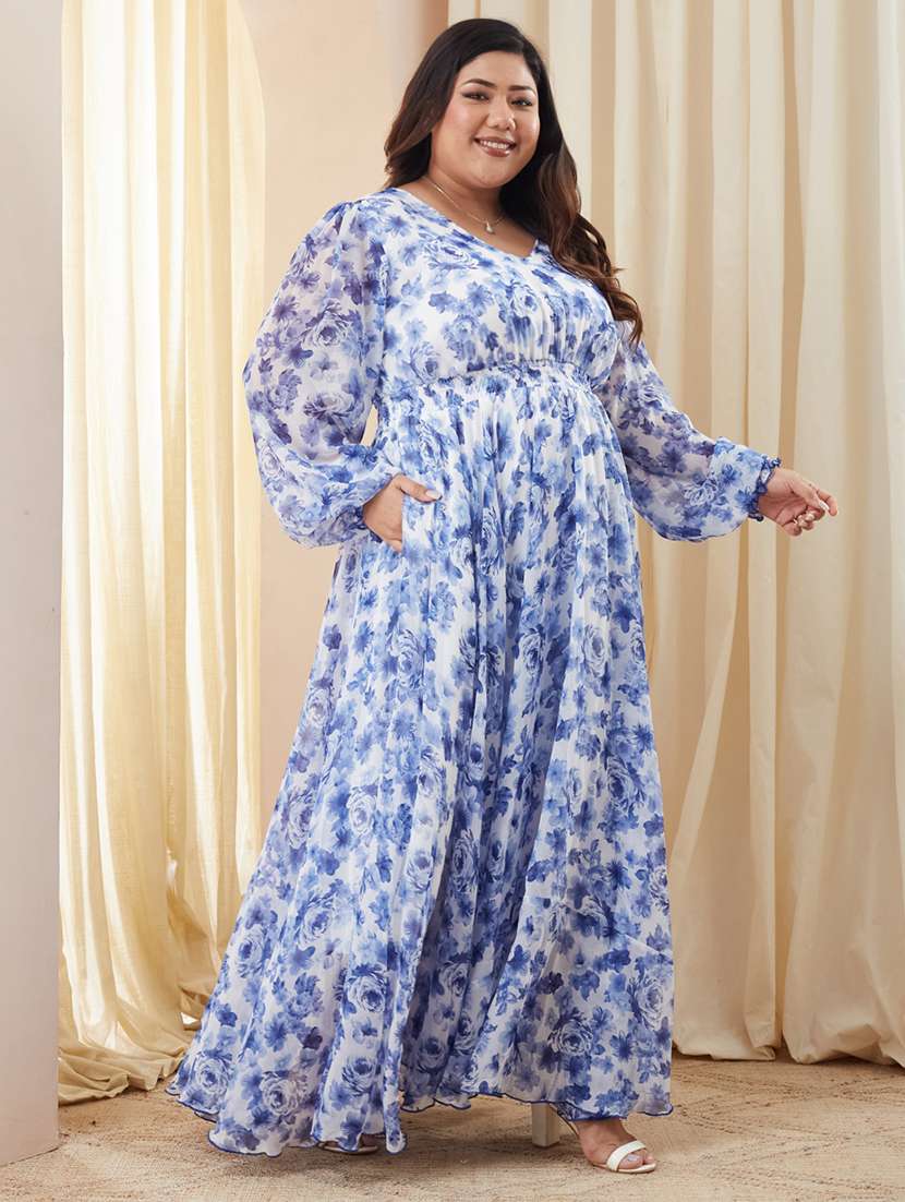 women plus size printed fit & flared dress - 22363828 -  Standard Image - 1