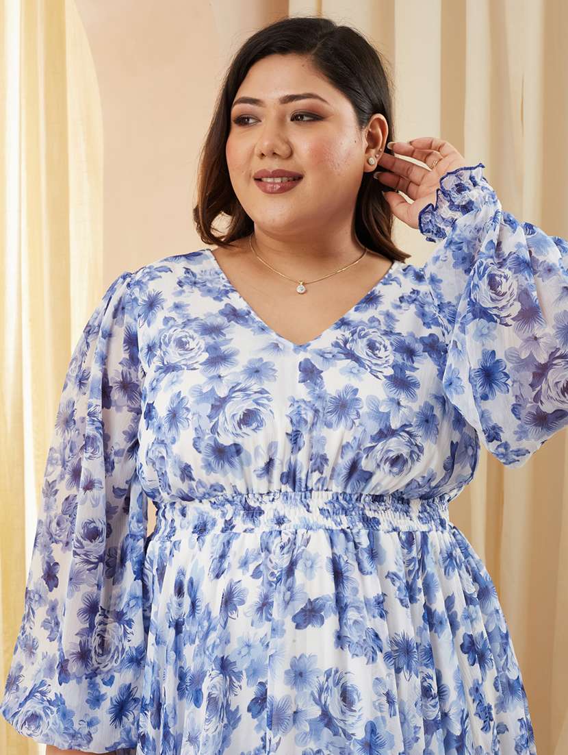 women plus size printed fit & flared dress - 22363828 -  Standard Image - 4