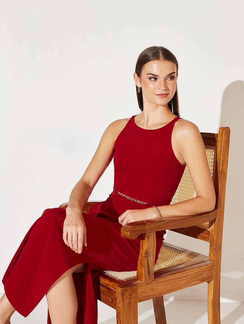 women solid sleeveless bodycon dress - 22363859 -  Standard Image - 4