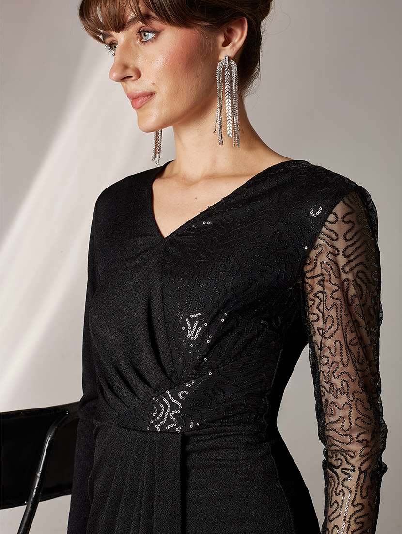women sequined long sleeve sheath dress  - 22363892 -  Standard Image - 1