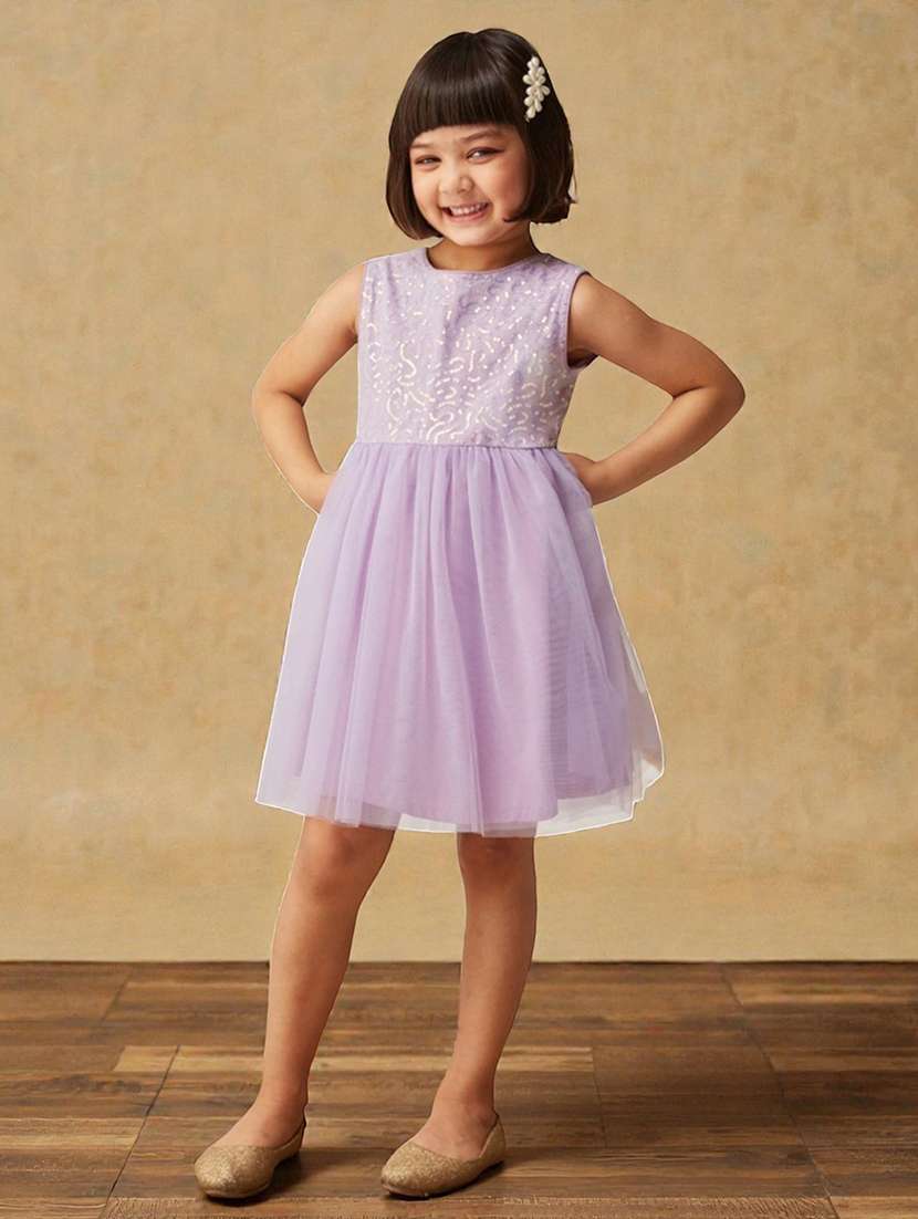 girls embellished sleeveless fit & flare dress - 22363909 -  Standard Image - 1