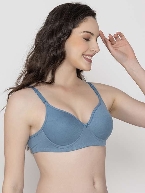 women pack of 3 solid non wired bra - 22363938 -  Standard Image - 4